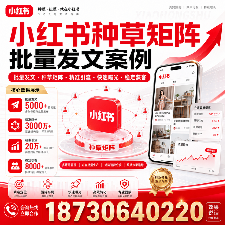 廊坊小红书种草矩阵批量发文案例